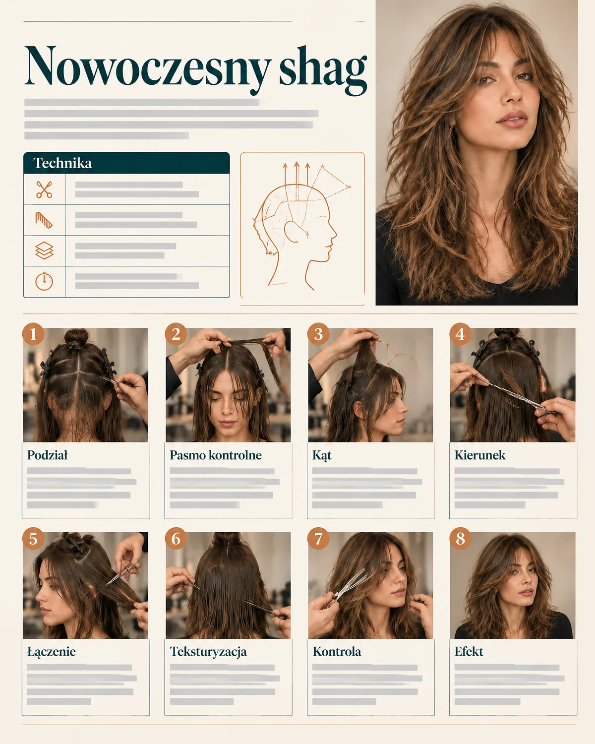 Atlas strzyżeń damskich — Nowoczesny shag